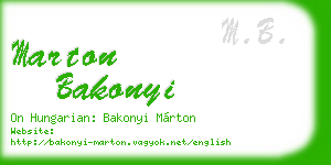 marton bakonyi business card